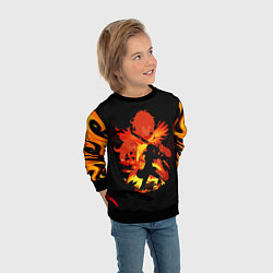 Свитшот детский DILUC FIRE GENSHIN IMPACT НА СПИНЕ, цвет: 3D-черный — фото 2