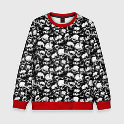 Свитшот детский Screaming skulls, цвет: 3D-красный