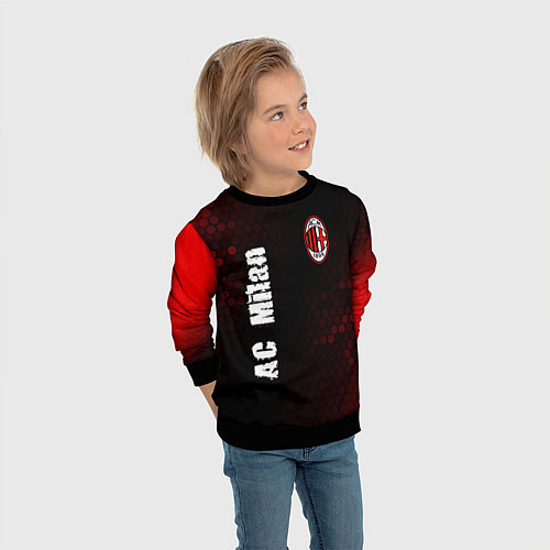 Детский свитшот AC MILAN AC Milan Графика / 3D-Черный – фото 3