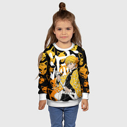 Свитшот детский ЗЕНИЦУ ZENITSU СТИЛЬ ГРОМА, цвет: 3D-белый — фото 2