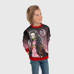 Свитшот детский НЕЗУКО NEZUKO SLAYER, цвет: 3D-красный — фото 2