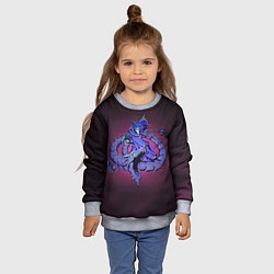 Свитшот детский Лунатик-сектант, цвет: 3D-меланж — фото 2