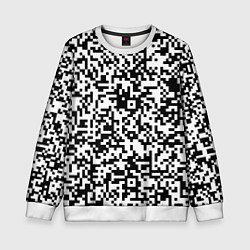 Свитшот детский Стиль QR код, цвет: 3D-белый