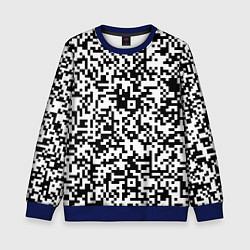 Свитшот детский Стиль QR код, цвет: 3D-синий