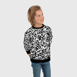 Свитшот детский Стиль QR код, цвет: 3D-черный — фото 2