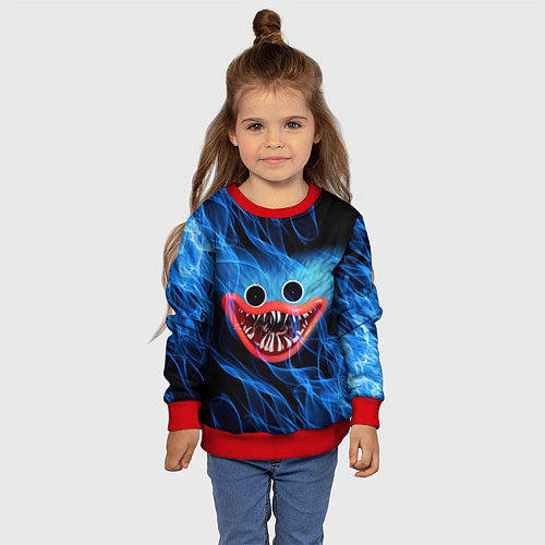 Детский свитшот POPPY PLAYTIME ХАГИ ВАГИ В ОГНЕ / 3D-Красный – фото 4