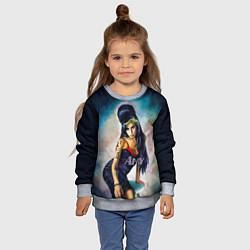 Свитшот детский Amy Jade Winehouse, цвет: 3D-меланж — фото 2