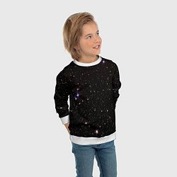 Свитшот детский Ночное звездное небо, цвет: 3D-белый — фото 2