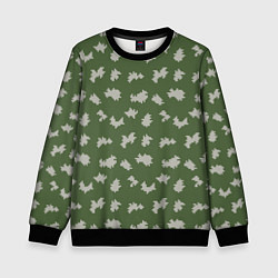 Свитшот детский Камуфляж: берёзка, цвет: 3D-черный