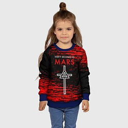 Свитшот детский 30 Seconds to Mars - До марса 30 сек, цвет: 3D-синий — фото 2