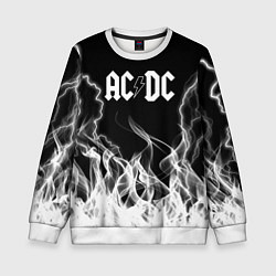 Свитшот детский ACDC Fire, цвет: 3D-белый