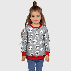 Свитшот детский Skulls & bones, цвет: 3D-красный — фото 2