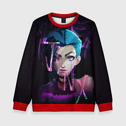 Свитшот детский League Of Legends Jinx neon, цвет: 3D-красный