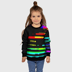 Свитшот детский Color fashion glitch, цвет: 3D-черный — фото 2