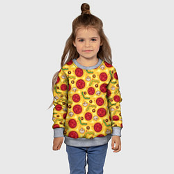 Свитшот детский Pizza salami, цвет: 3D-меланж — фото 2