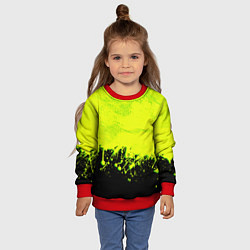 Свитшот детский НЕОНОВЫЕ БРЫЗГИ КРАСКИ, цвет: 3D-красный — фото 2