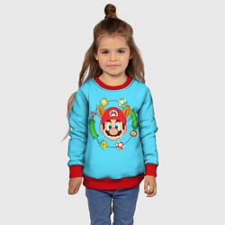 Свитшот детский Марио с ушками, цвет: 3D-красный — фото 2