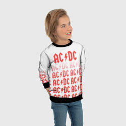 Свитшот детский Acdc Паттерн, цвет: 3D-черный — фото 2