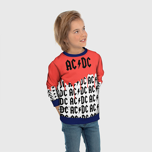 Детский свитшот Ac dc rock / 3D-Синий – фото 3