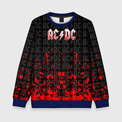 Свитшот детский Acdc Паттерн, цвет: 3D-синий