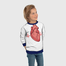 Свитшот детский Анатомия сердца, цвет: 3D-синий — фото 2
