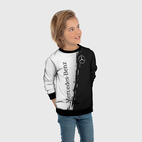 Детский свитшот Mercedes-Benz - Sport / 3D-Черный – фото 3