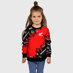 Свитшот детский Honda нарисованный огонь, цвет: 3D-черный — фото 2