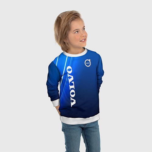 Детский свитшот Volvo Sport Auto / 3D-Белый – фото 3