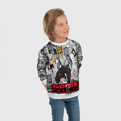 Детский свитшот Gray comix / 3D-Белый – фото 3