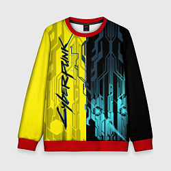Свитшот детский CYBERPUNK 2077 Логотип, цвет: 3D-красный