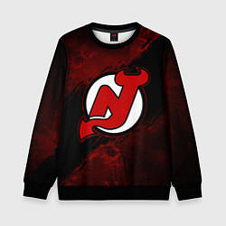 Свитшот детский New Jersey Devils, Нью Джерси Девилз, цвет: 3D-черный