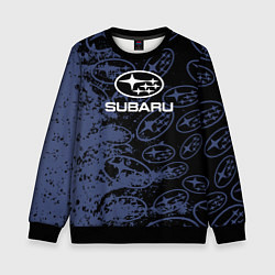 Свитшот детский Subaru Pattern спорт, цвет: 3D-черный