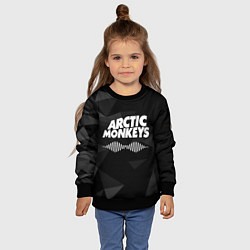 Свитшот детский Arctic Monkeys Серая Геометрия, цвет: 3D-черный — фото 2