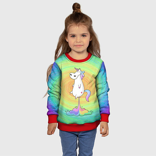 Детский свитшот На взлёт! / 3D-Красный – фото 4