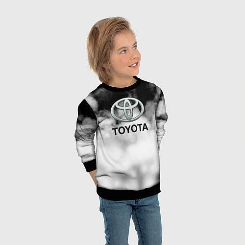 Детский свитшот Toyota облако / 3D-Черный – фото 3
