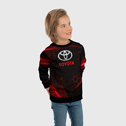 Свитшот детский Toyota sport соты, цвет: 3D-черный — фото 2