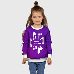 Свитшот детский Рожден, чтобы лазить по скалам, цвет: 3D-белый — фото 2
