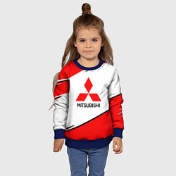 Свитшот детский Mitsubishi Logo Geometry, цвет: 3D-синий — фото 2