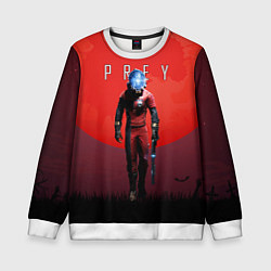 Свитшот детский Prey красная планета, цвет: 3D-белый