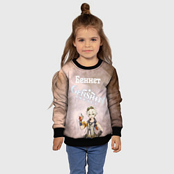 Свитшот детский Беннет, цвет: 3D-черный — фото 2