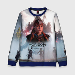 Свитшот детский Элой Horizon Forbidden West game, цвет: 3D-синий