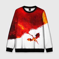 Свитшот детский ДЫХАНИЕ ЗВЕЗДНОГО ДРАКОНА DRAGON FIRE, цвет: 3D-черный