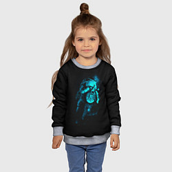 Свитшот детский Неоновый астронавт Neon Astronaut, цвет: 3D-меланж — фото 2