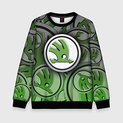 Свитшот детский Skoda Carbone Pattern, цвет: 3D-черный