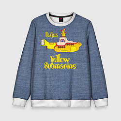 Свитшот детский On a Yellow Submarine 3D, цвет: 3D-белый