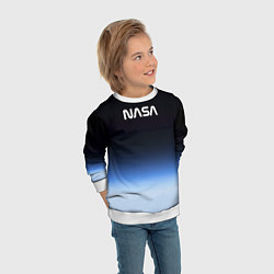 Свитшот детский NASA с МКС, цвет: 3D-белый — фото 2
