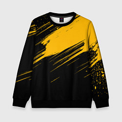 Детский свитшот Black and yellow grunge