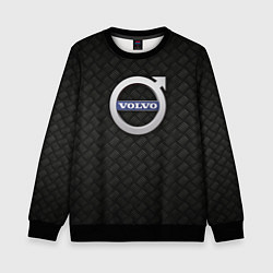 Свитшот детский Обновленный металлический логотип VOLVO, цвет: 3D-черный