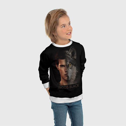 Детский свитшот Джейкоб Блэк / 3D-Белый – фото 3