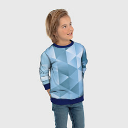 Свитшот детский Треугольники 3D Frozzen 2022, цвет: 3D-синий — фото 2